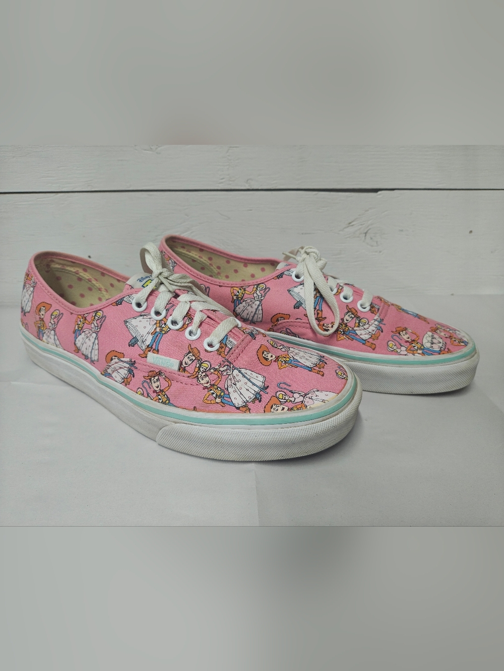 Vans Rare Toy Story BoPeep And Woody Shoes Sz 8.5M/10W